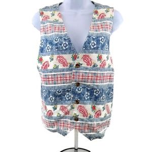 Vivaldi Jeanswear Vintage Women's Denim Jean Vest Medim
